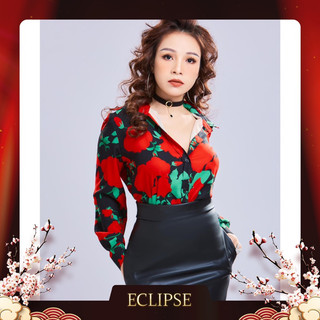 Áo Sơ Mi In Hoa Hồng Đỏ Eclipse Clothing