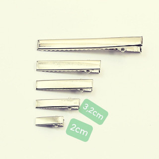 Kẹp cá sấu kim loại màu trắng trơn 2cm phụ liệu DIY