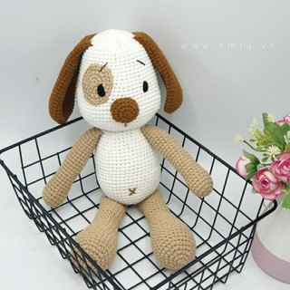 Thú len nhồi bông Amigurumi - Quà tặng cao cấp từ len - Chó Tai To nhồi bông handmade đồ chơi an toàn cho bé SP000236