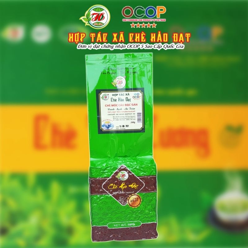 Chè móc câu HẢO ĐẠT Tân Cương Thái Nguyên OCOP 5 sso (loại 500g)