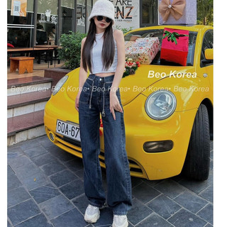 Quần bò xuông 2 túi M-Chou đằng trước kèm đai xích