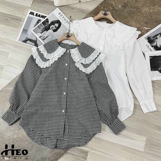 Áo sơ mi viền ren
