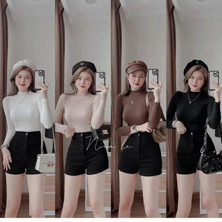 Áo cổ lọ chất thun gân dày dặn cực đẹp - BB