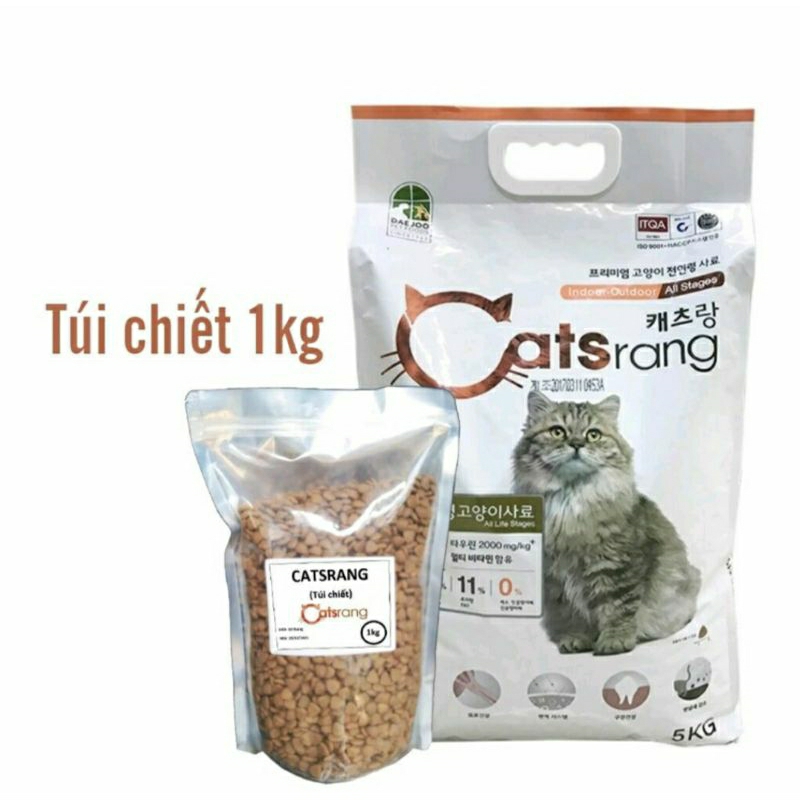 Thức ăn khô hạt Catsrang cho mèo - túi chiết 1kg