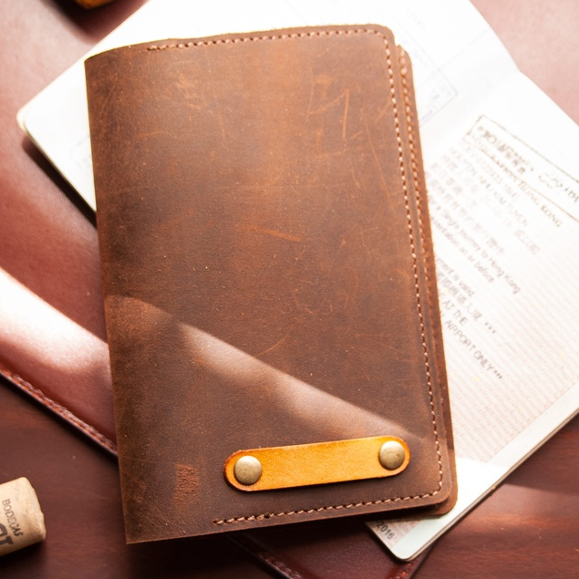 Bao Da Hộ Chiếu, Passport Cover Da Thật, Sáp Dày, Khắc Tên Theo Yêu Cầu