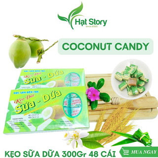  1 Gói Kẹo Sữa Dừa Không Đường Đặc Sản Bến Tre Thơm Ngon Đậm Vị 