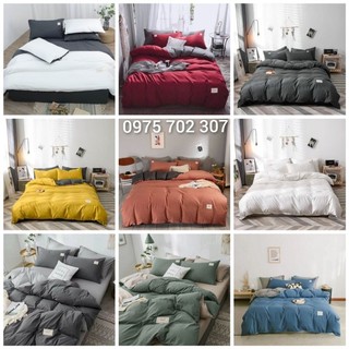 Chăn ga gối đệm, bộ drap giường Cotton tici nhập khẩu cao cấp nhiều màu, vải tốt mềm mại