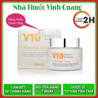 Kem V10 Skinaz Dưỡng Trắng Da Giảm Nám Tàn Nhang [Chính Hãng]