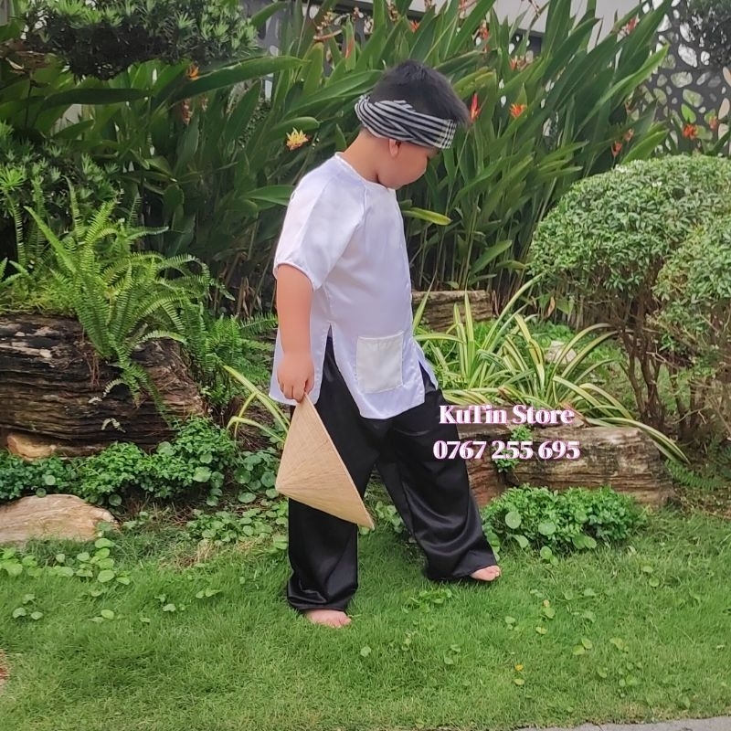 Bà Ba Cho Bé Trai, Bé Gái - Tay Ngắn Quần Đen