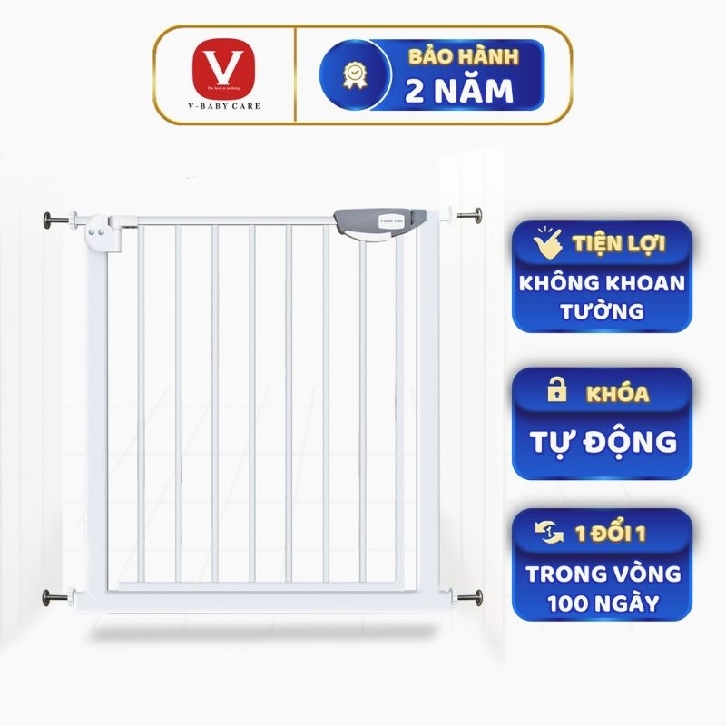 (Hỏa tốc HCM) Thanh chắn cửa, chắn cầu thang không khoan tường an toàn cho trẻ nhỏ