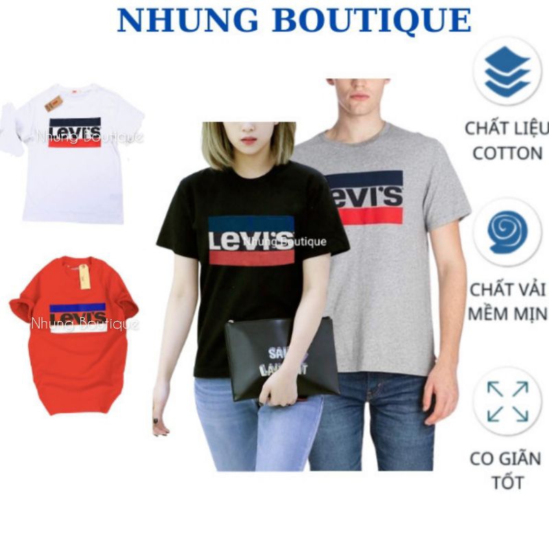 Áo Thun Nam Nữ Hàng Hiệu Xuất Dư Form Unisex Mặc Cặp, Áo Cổ Tròn Tay Ngắn Thun Cotton Thoáng Mát, Màu Đen - Trắng - Xám