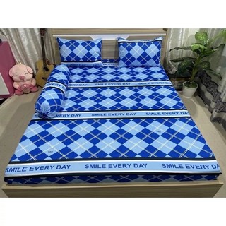 bộ Drap thun Hàn Quốc mẫu hoa văn.