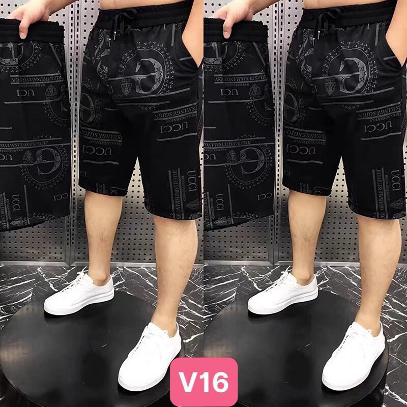 Quần Short Nam Hoạ Tiết Trẻ Trung#Short Thun Co Giãn 4 Chiều