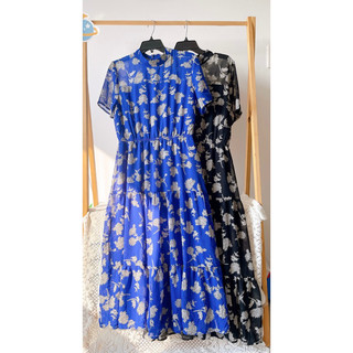 Đầm voan Maxi tay ngắn VNXK [ Chuyên hàng Bigsize]