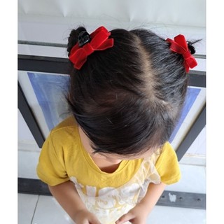 Gắp tóc nhí nơ nhung dễ thương