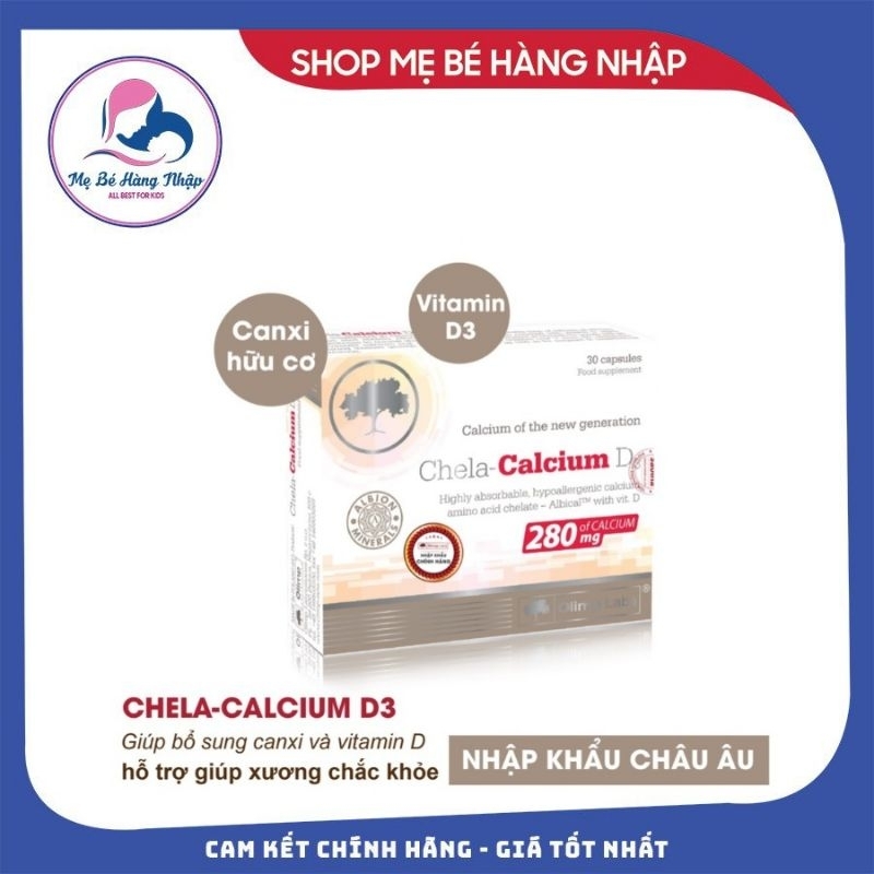 Chela – Calcium D3, hỗ trợ bổ sung Canxi và Vitamin D