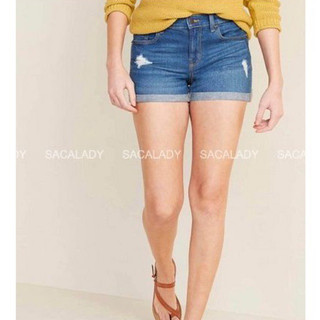 Quần Short Jeans Cắt Nhãn Gấp Lai - 2907 sỐ ĐO CHƯA TÍNH ĐỘ CO GIẢN 2CM