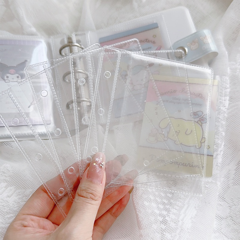 [Dreaming.Paste] Sheet mini binder loại 3 rings chất liệu PVC dày trong - Sheet 1 ô