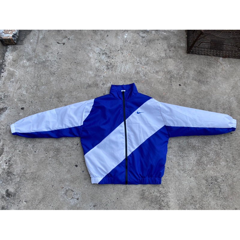 Áo Khoác Jacket Nike Swoosh Vintage Xanh Coban Nam Nữ Vải Dù 2 Lớp Cao Cấp LBsar