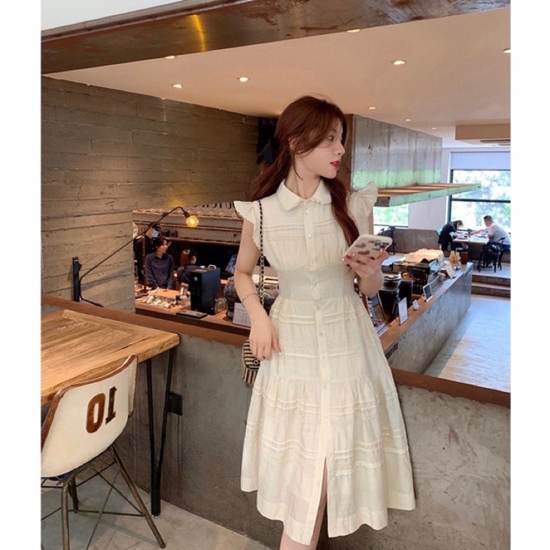 Váy thô cổ sen thiết kế sang chảnh