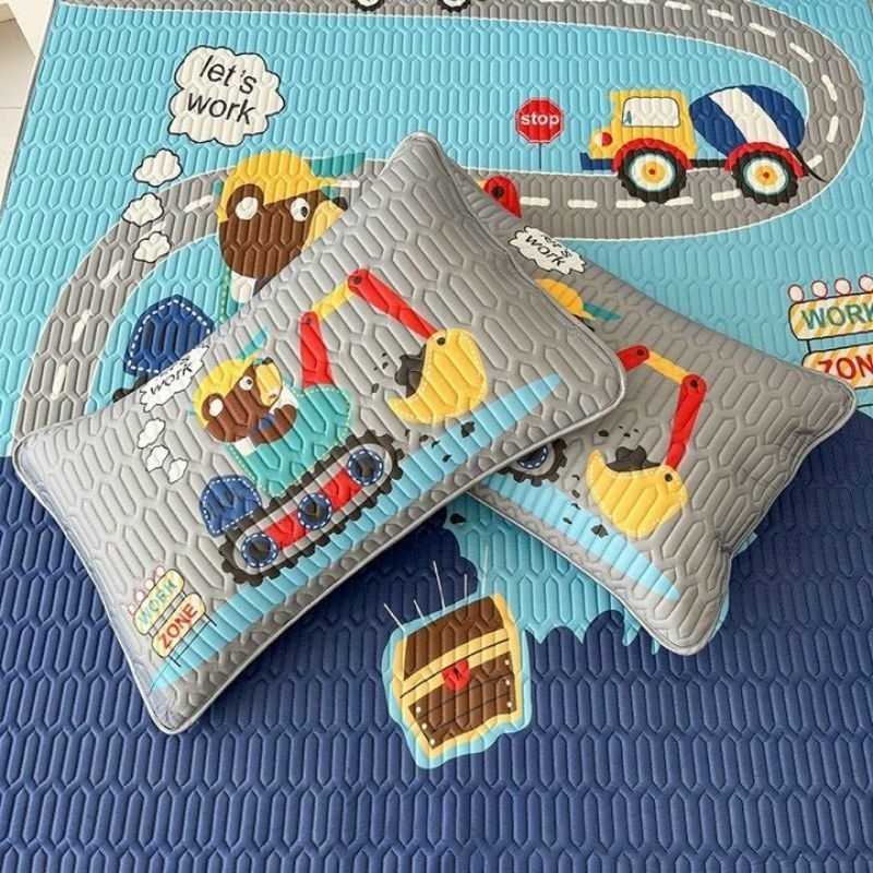 Gối tencel cao su non nằm điều hòa cho bé kich thước 30x50