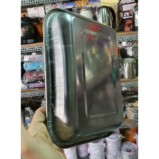 Mâm chữ nhật sâu - inox 430