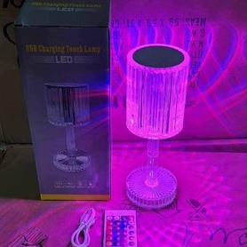 Đèn màu pha lê cảm ứng, đèn ngủ kim cương LED, đèn ngủ acrylic trang trí nhà đèn ngủ pale 16 màu