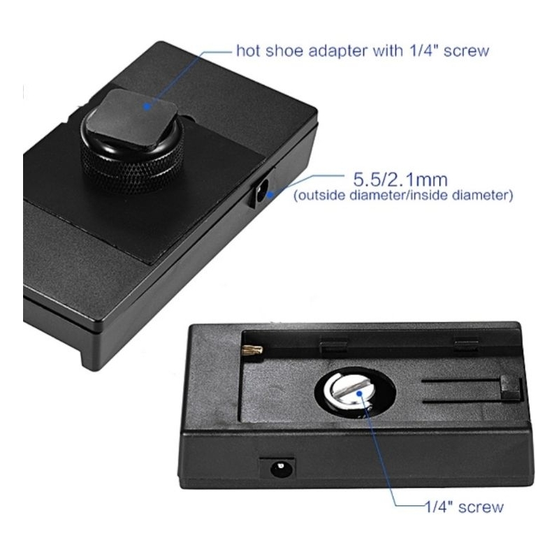 Đế Pin 12V NPF Adapter Plate cho NP-F970 F750 F550...