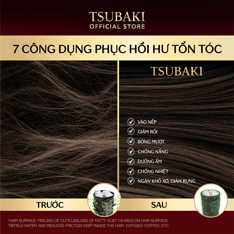 Sữa dưỡng tóc Tsubaki chống nắng và phục hồi hư tổn 100ml