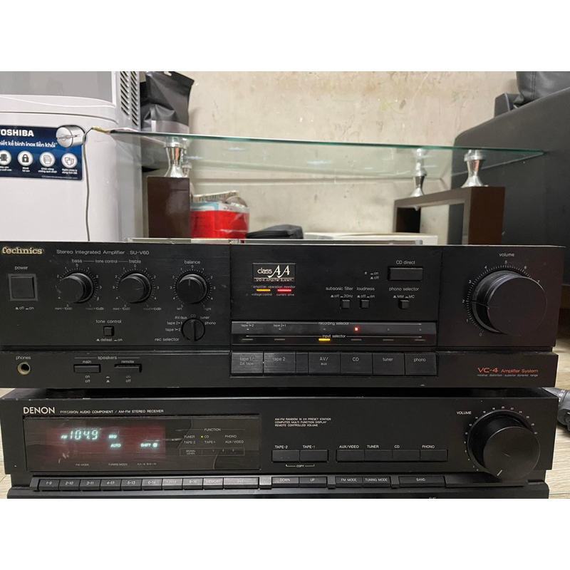 Ampli Technics SU V60 chạy class AA  cs 200w Đánh khoẻ và lực , chất âm hay , hàng nội địa 100v- gấu