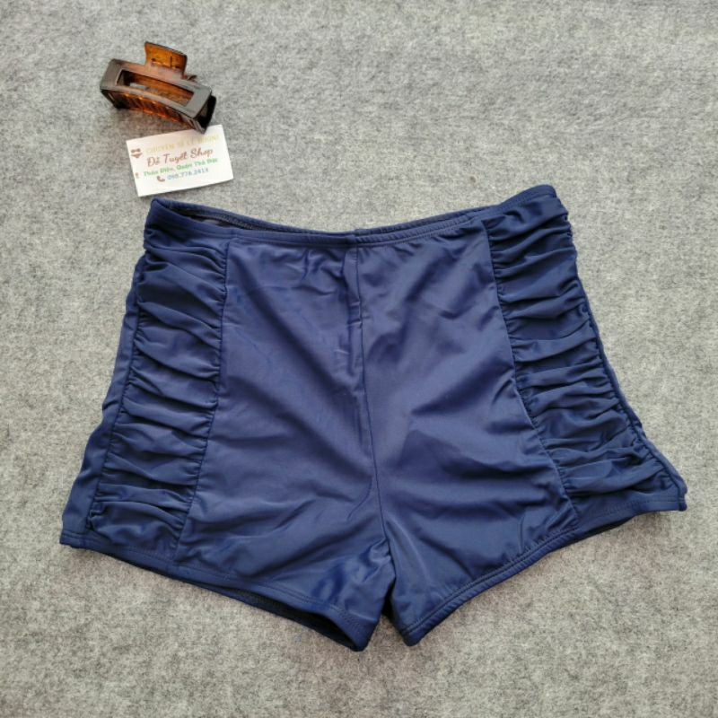 Quần bơi nữ bikini Màu cạp cao qua rốn dáng đùi, may 2 lớp vải dày dặn,siêu co giản,hàng đẹp,free size 40 đến 60 ký