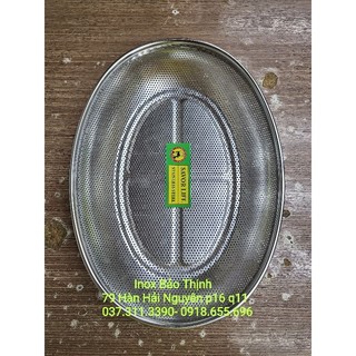 Rổ , rá lọc inox, rá vo gạo..hình ovan.