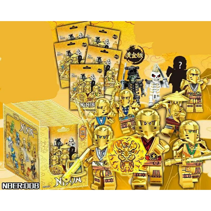 ( Blind Box ) Lắp Ráp Lego Non Các Nhân Vật Ninjago Minifigures Ngẫu Nhiên Mạ Vàng MG008
