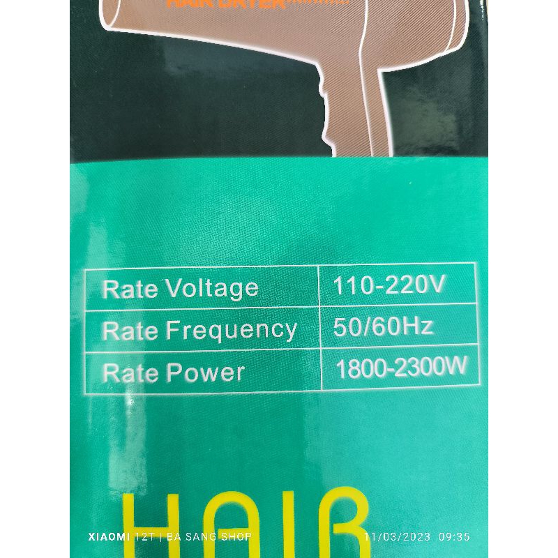 Máy sấy tóc siêu bền AX-2630_2300w