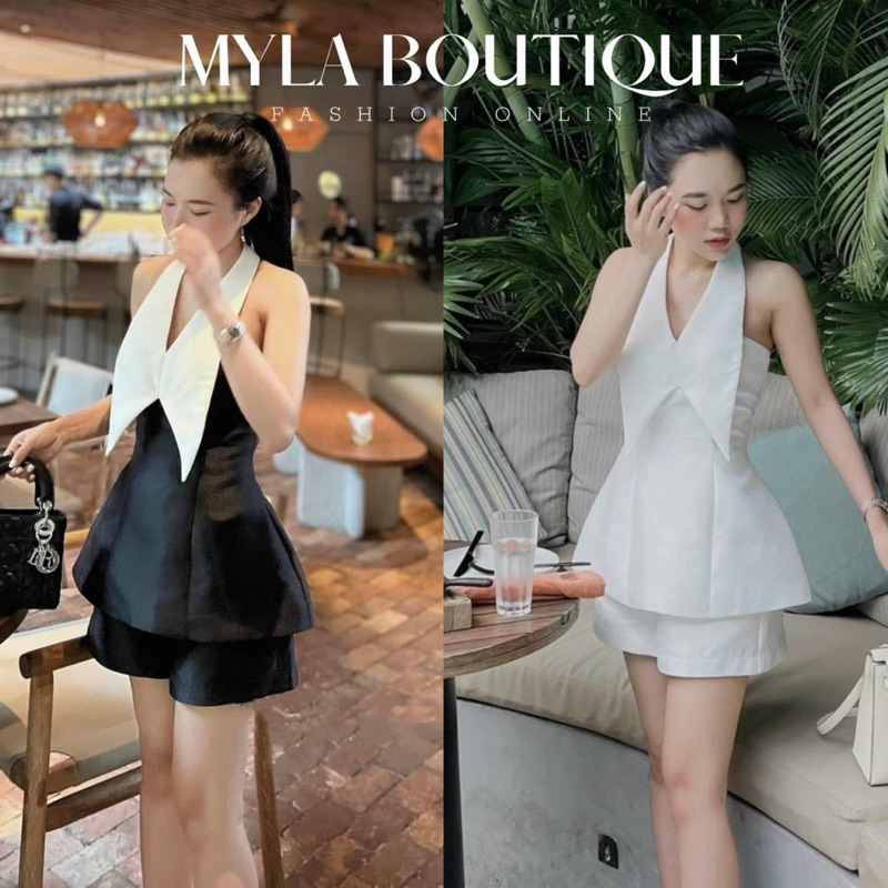 Set Bộ Tapta 3 Lỗ Cổ V Xoè + Quần Short Đùi