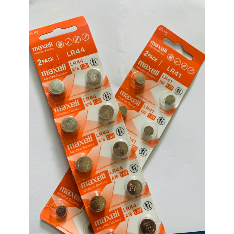 Pin LR44 / LR1130 / LR41 Maxell Vỉ 10 Viên Chính Hãng