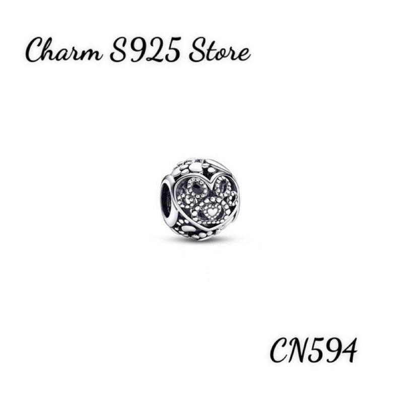 CHARM PAN ALE MOMENT XỎ NGANG BẠC S925 THUẦN KHIẾT HÀNG CAO CẤP