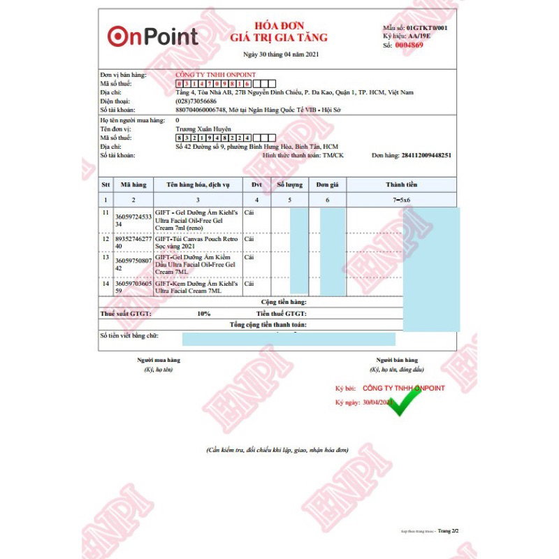 TONER HOA CÚC KIEHL’S 75ml/250ml/500ml
