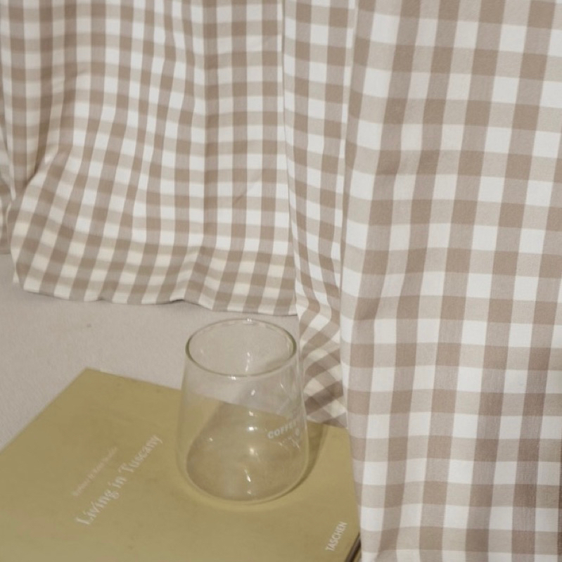 Rèm Bếp Kiểu Nhật Vải Caro Vintage