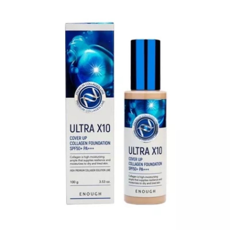 Kem nền Collagen Ultra X10 Cover Up Enough 100ml