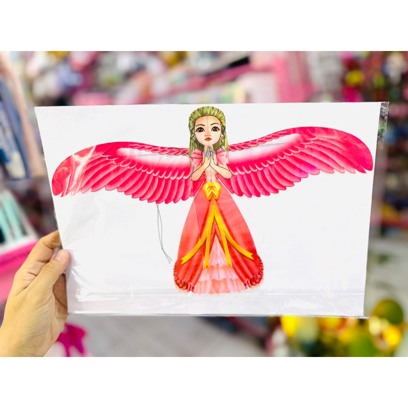 Diều Nhựa Hoạt Hình, Diều Mini Có Cần Câu Điều Khiển Kích Thước 40cm Cho Bé