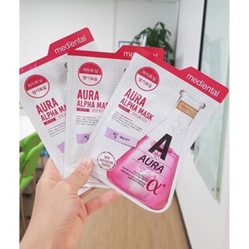 Mặt Nạ Mediental Aura Alpha Trắng Sáng Mediheal Aura Alpha A+