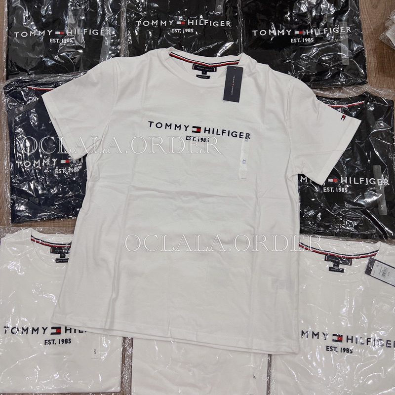 Áo Tommy 1985 Vải Cotton Thoáng Mát Hình Thêu