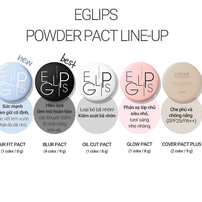 Phấn Phủ Dạng Nén Eglips Powder Pact 9g