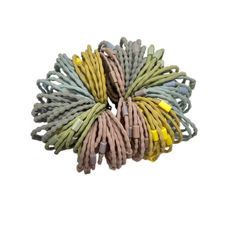 Set 50/100 Dây cột tóc chun nấc có nút đính Charm