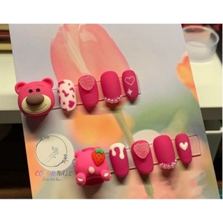 Nail box - móng up thiết kế : 2 mẫu gấu dâu