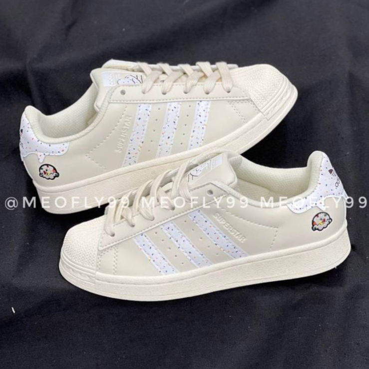 Giày thể thao das sò trắng candy hàng SC mẫu mới 2022, Giày Superstar Cloud White Mũi Sò Bản