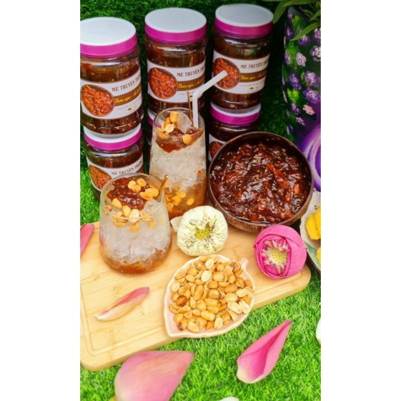 Đá me truyền thống - Me hạt cứng ngào khóm  Hộp 550g