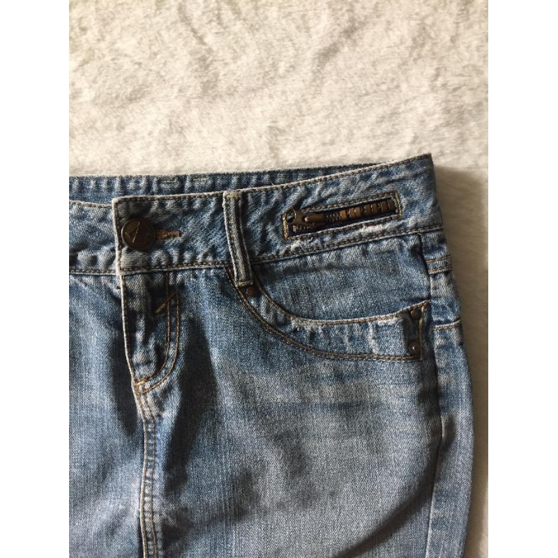 Váy jean cạp thấp y2k miniskirts