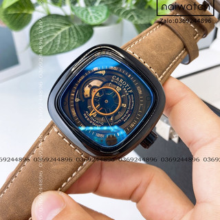 Đồng Hồ Nam Carotif Cơ Lộ Máy Chính Hãng Dòng Tự Động Dây Da Cao Cấp Naiwatch